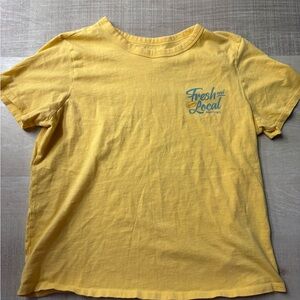 Old Navy Yellow Woman’s Tee with Blue Print
